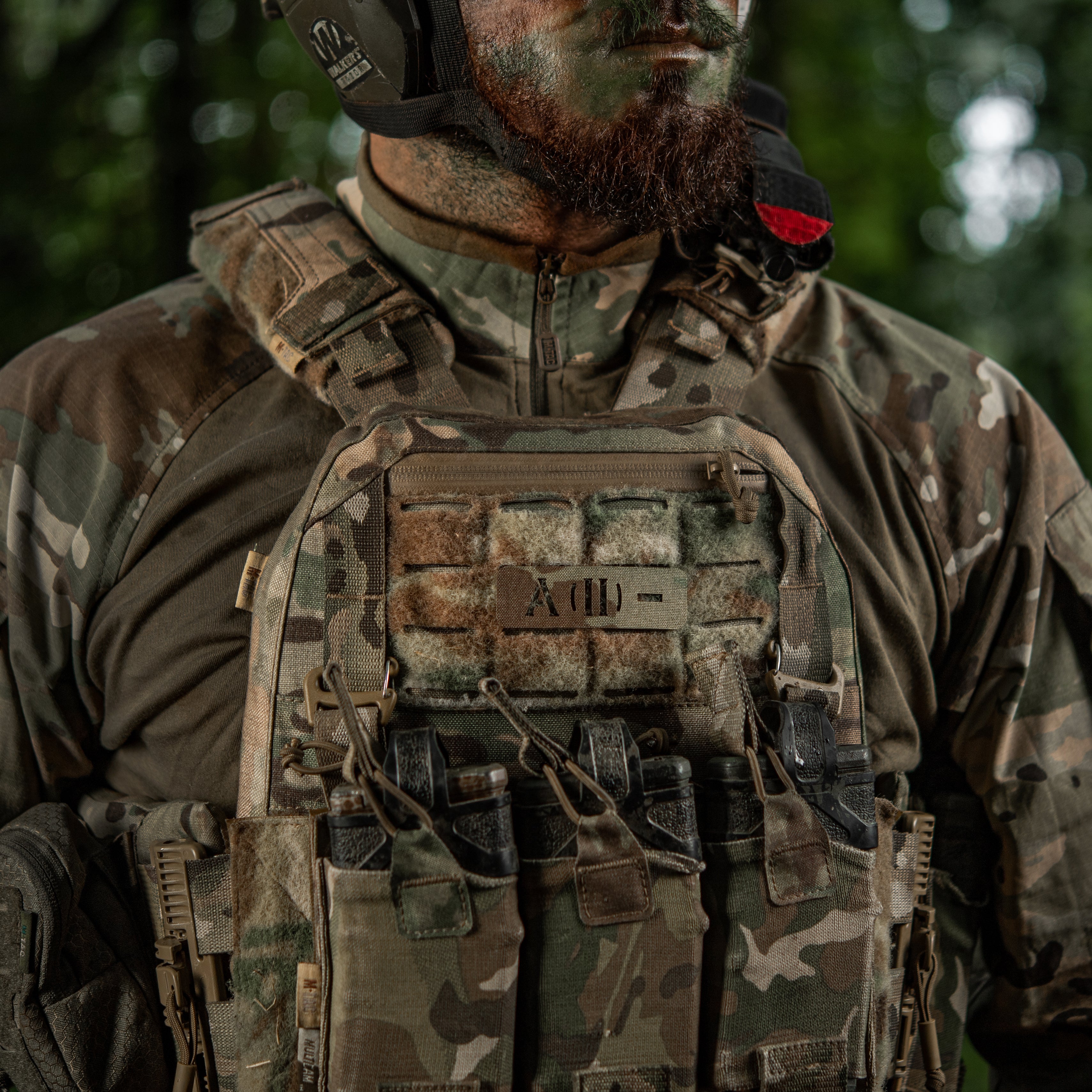 M-Tac нашивка група крові A (II) - наскрізна Laser Cut 25х80 Multicam