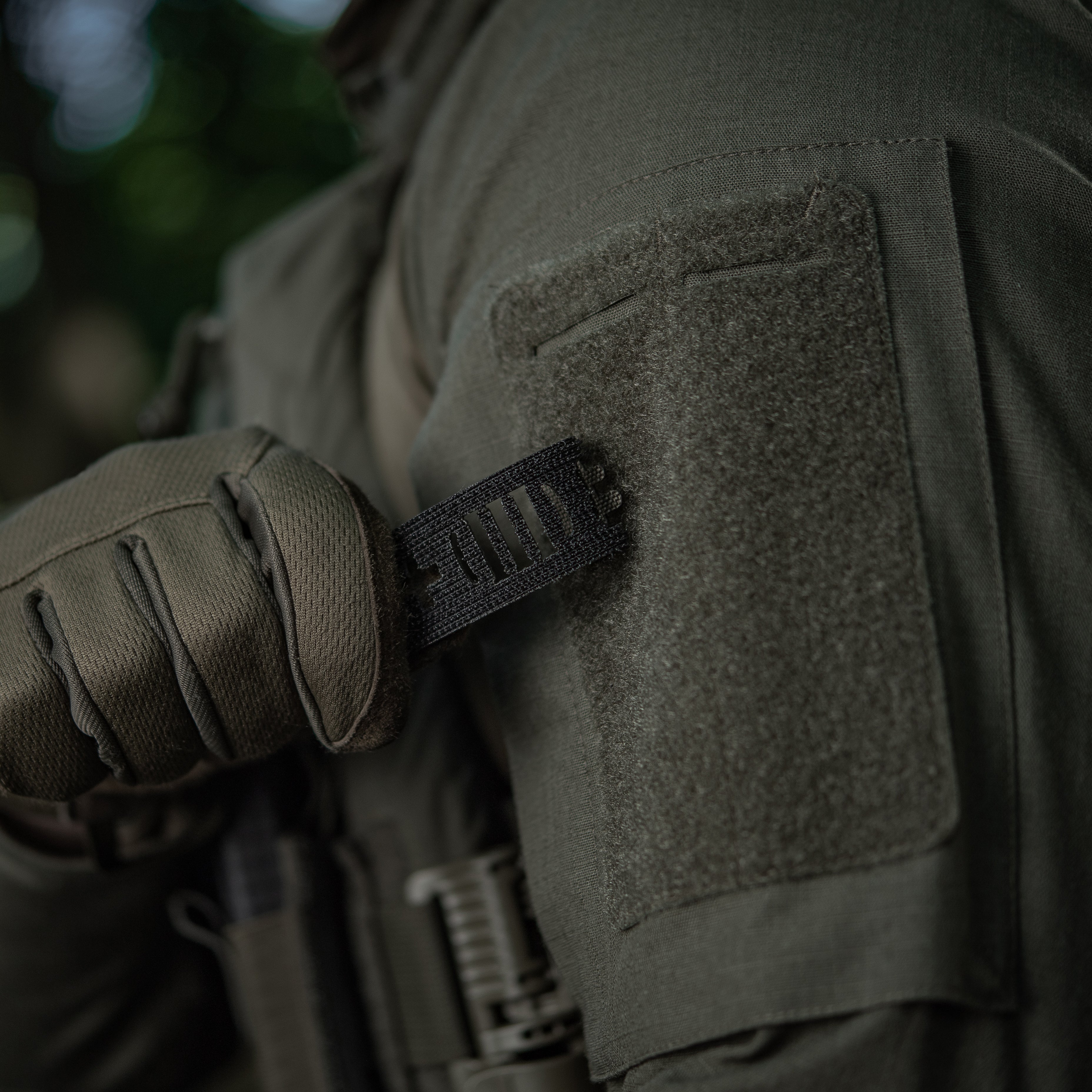 M-Tac нашивка група крові B (III) + наскрізна Laser Cut 25х80 Ranger Green