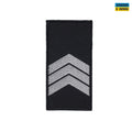Погони Сержант Поліції (пара) на липучці чорні 10х5см