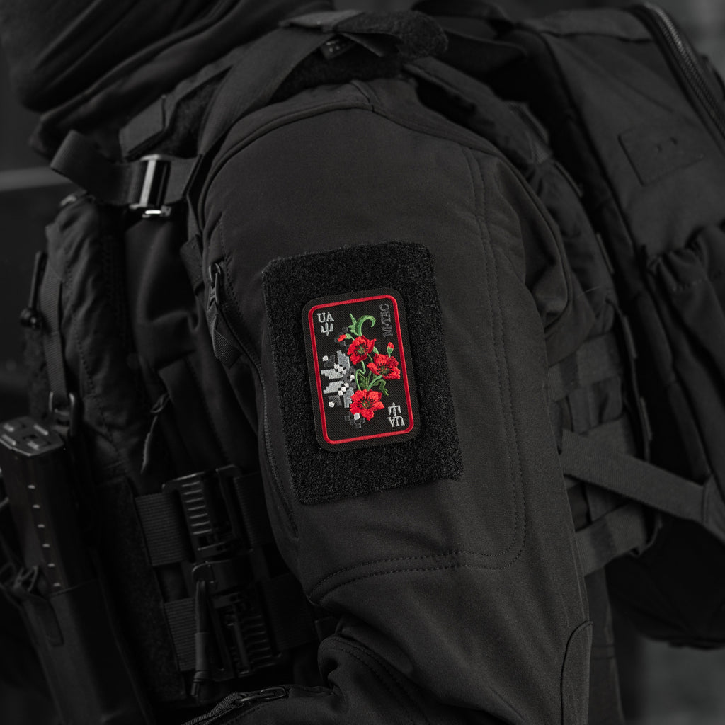 M-Tac нашивка Орнамент Мак (вишивка) Black/Red
