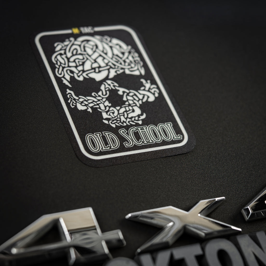 M-Tac наклейка Old School Small світловідбиваюча Black
