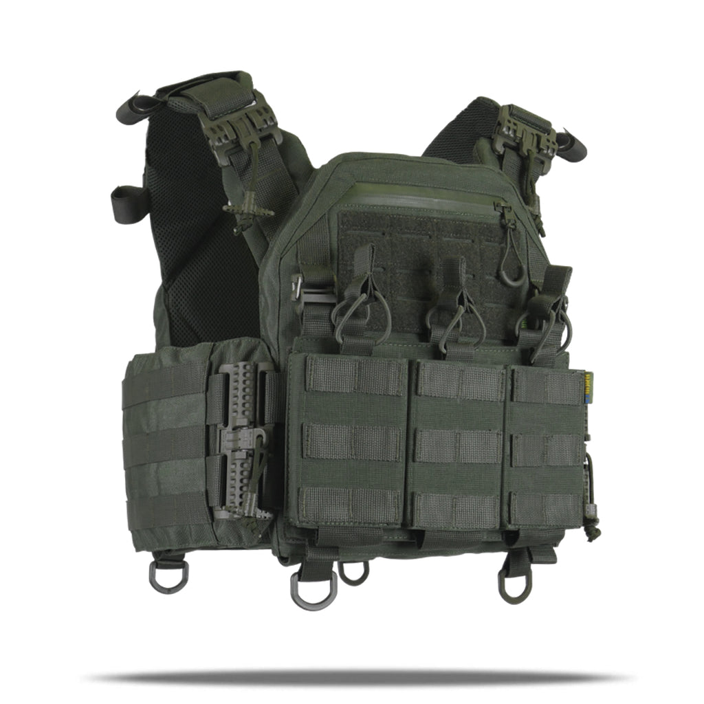 Плитоноска Kiborg GU Gen.2 + з'ємна панель для трьох магазинів Хакі