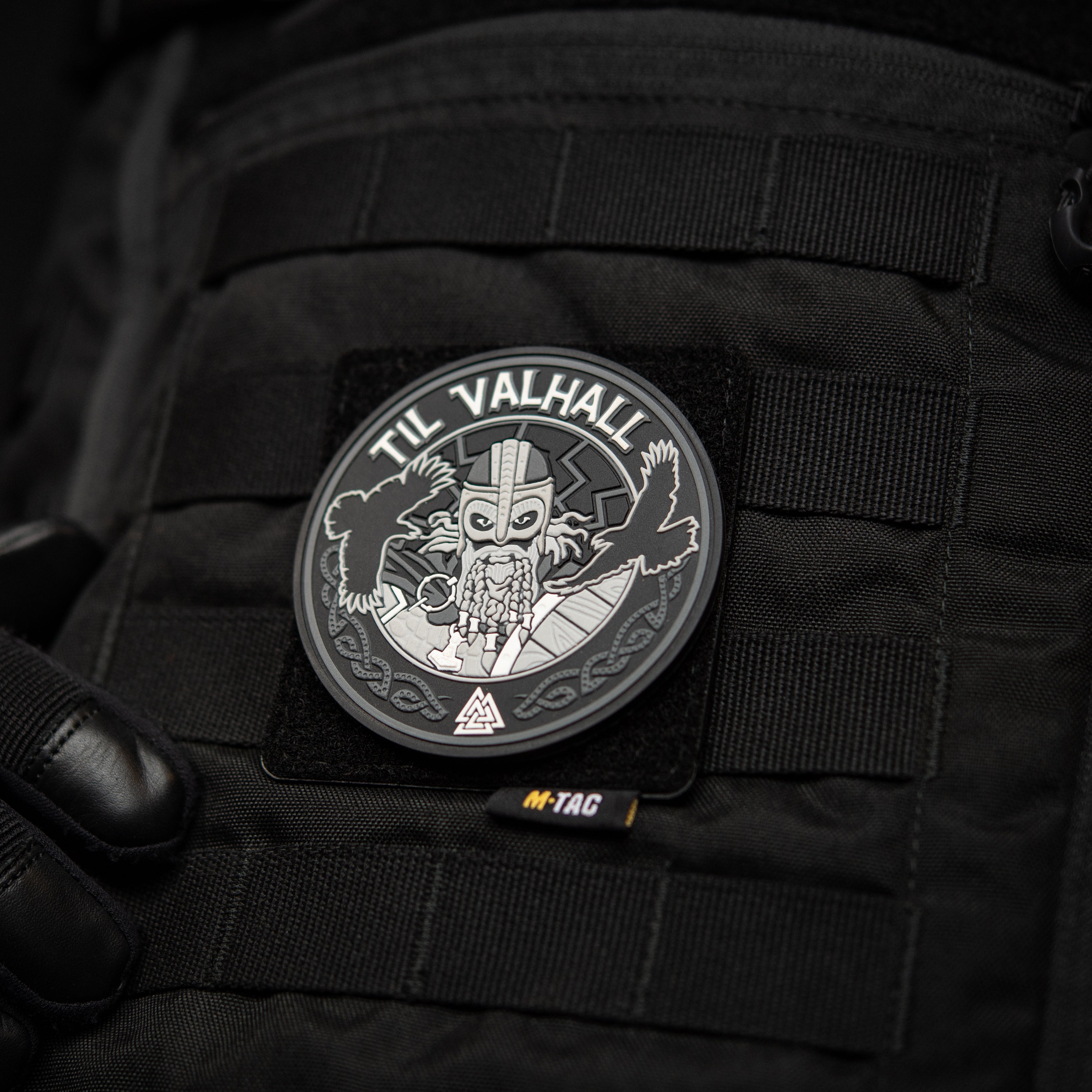 M-Tac нашивка Til Valhall ПВХ сіро-чорна