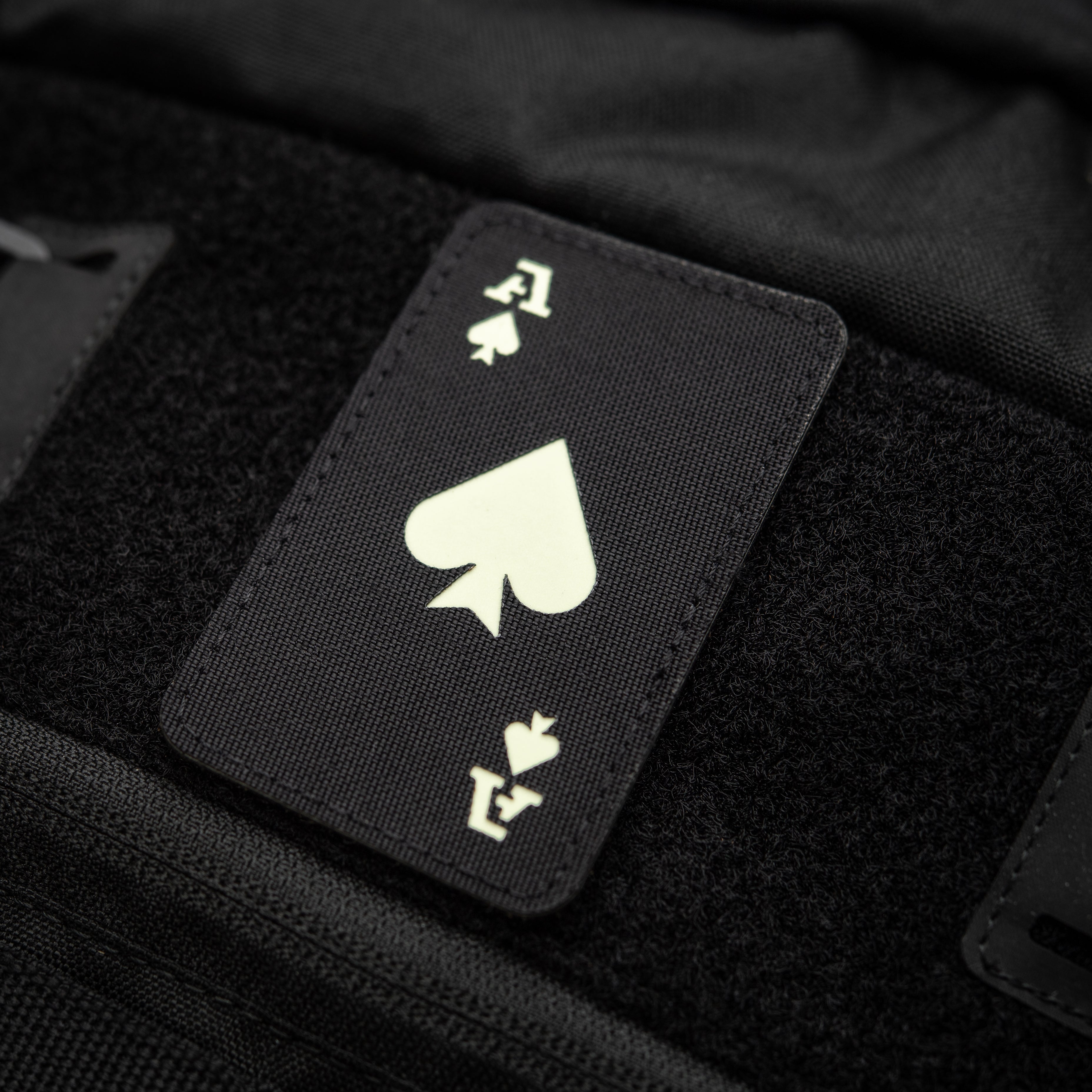M-Tac нашивка Ace of Spades Laser Cut Black/світлонакопичувач