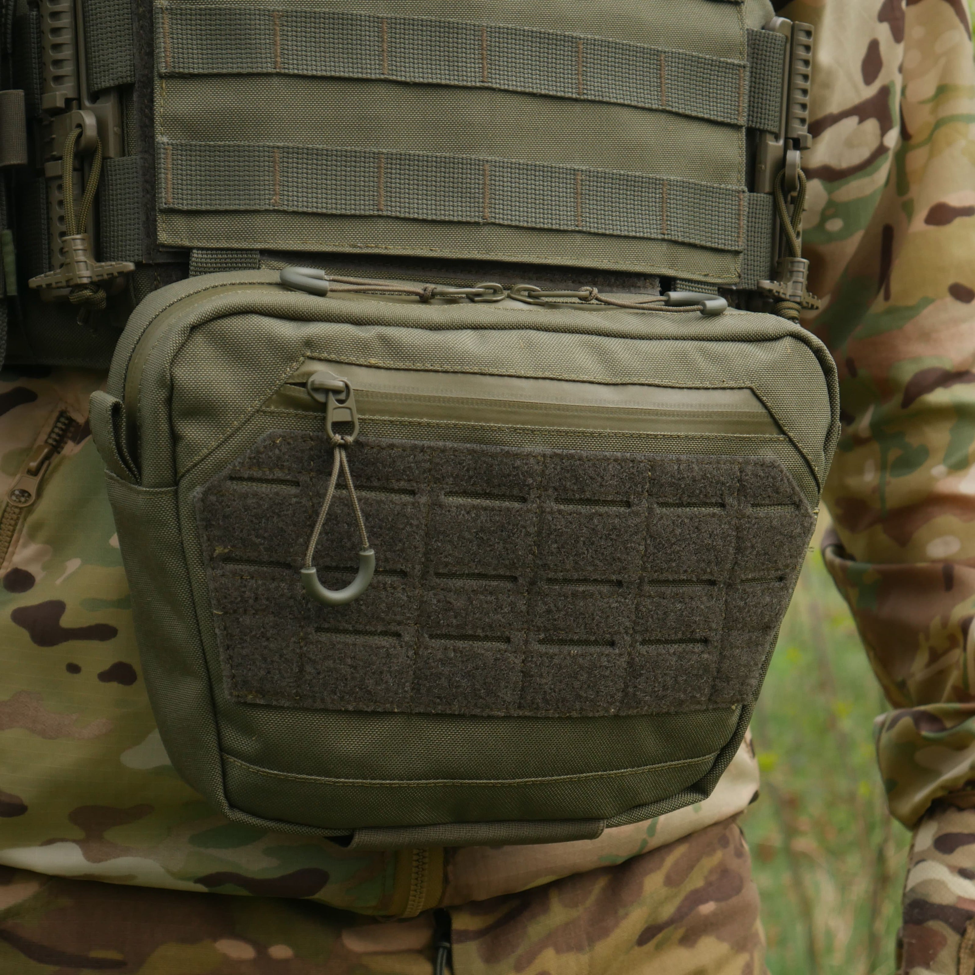 Сумка-напашник XL з балістичним пакетом 1 клас захисту Kiborg GU Сordura Khaki