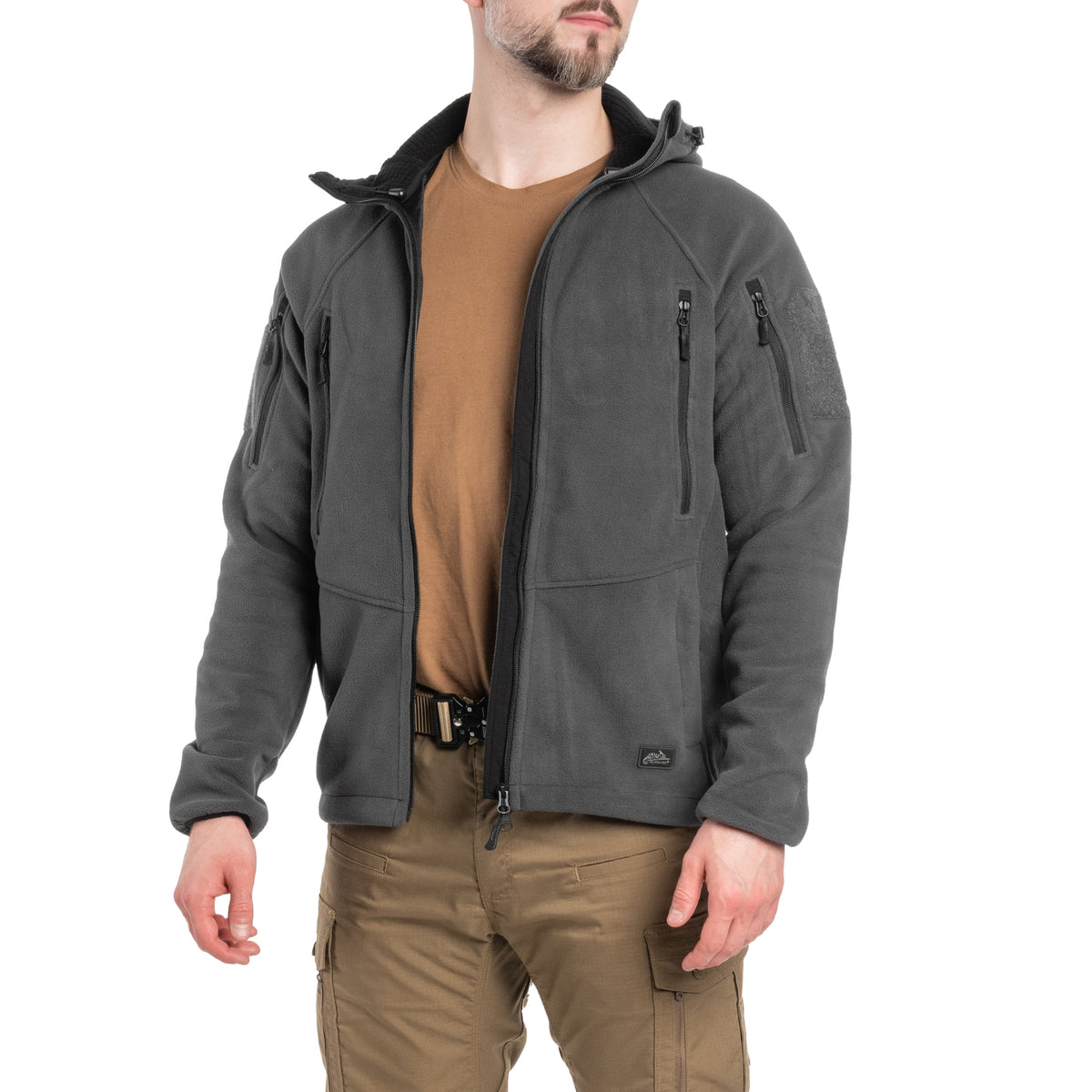 Флісова кофта Helikon-Tex Patriot Mk2 Hybrid Fleece - Shadow Grey/Black