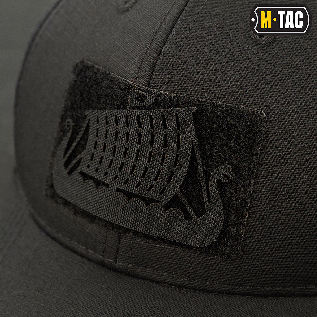 M-Tac нашивка Драккар скрізна Laser Cut Black