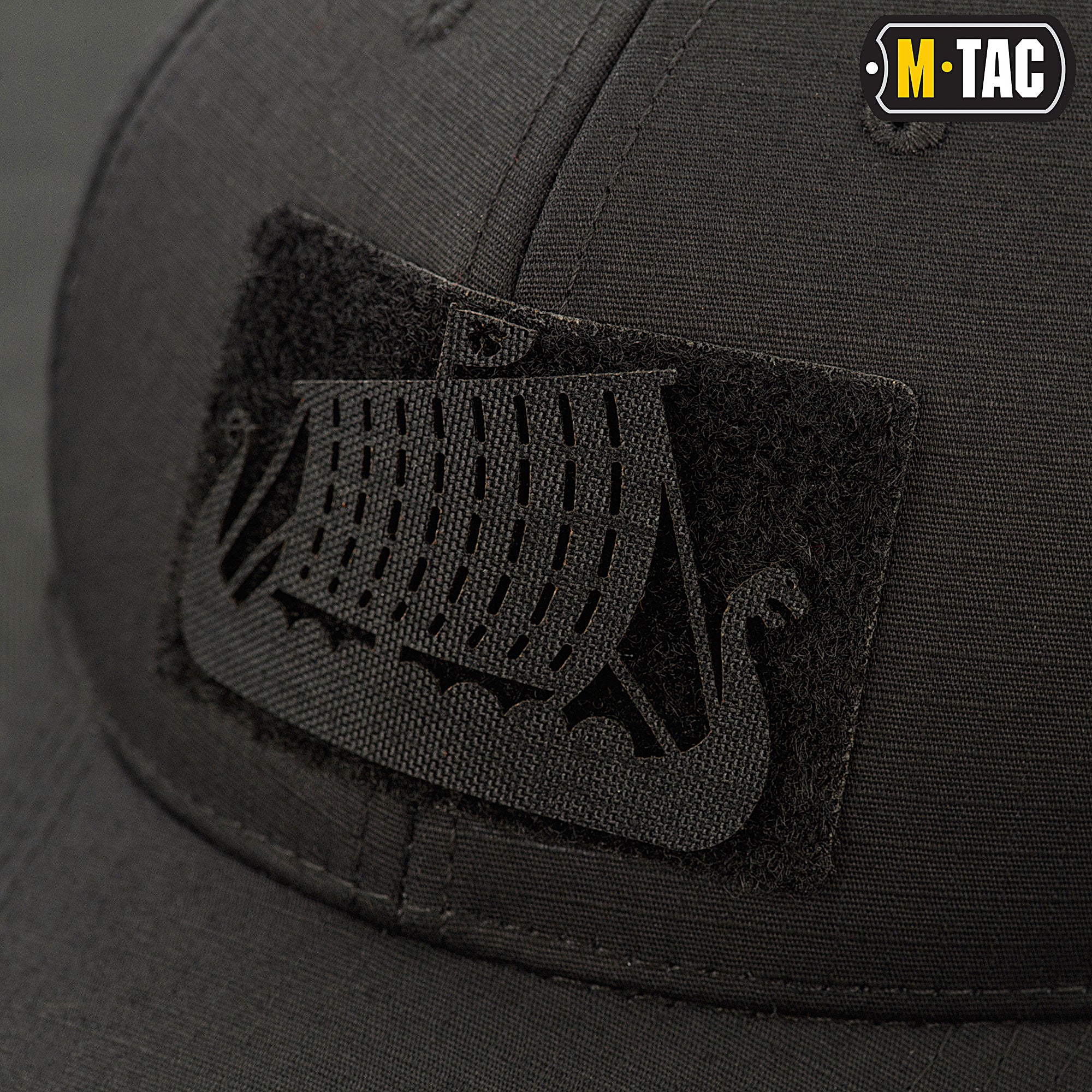 M-Tac нашивка Драккар скрізна Laser Cut Black