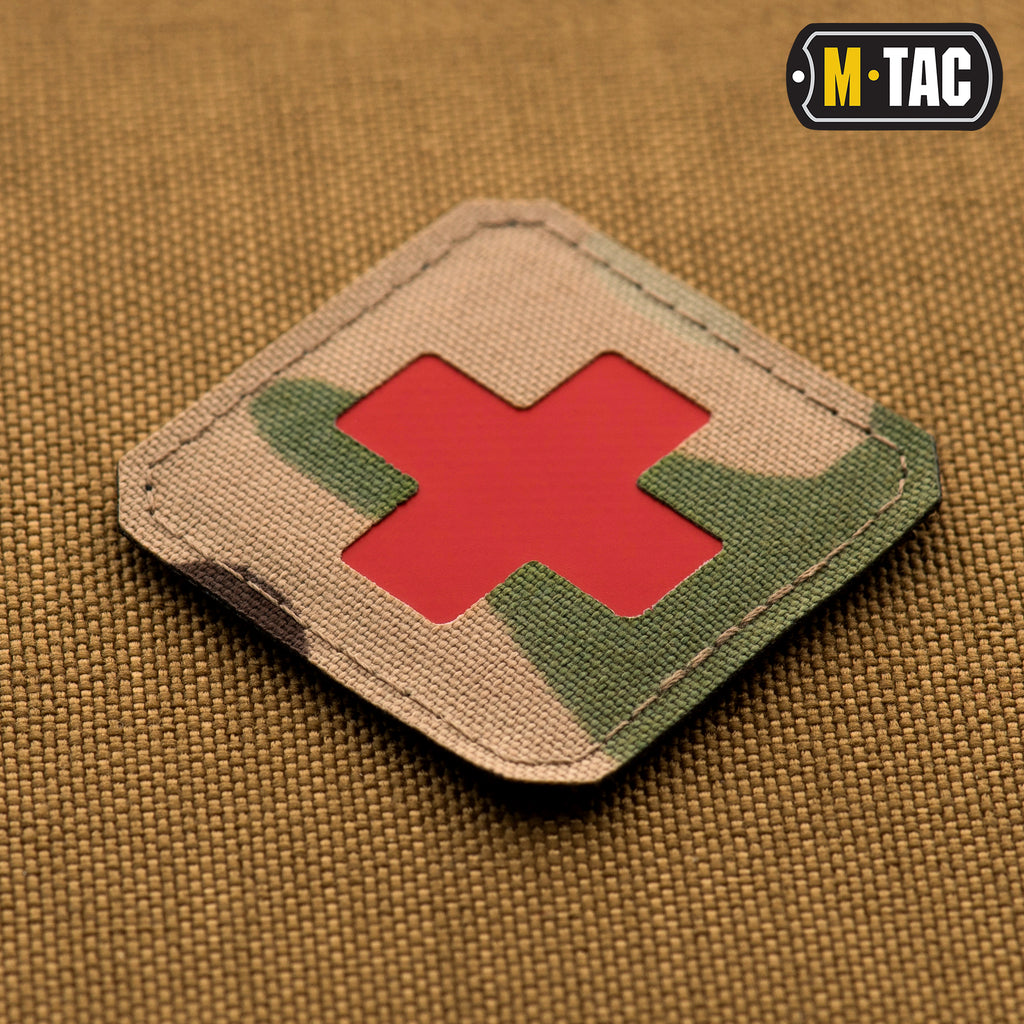 M-Tac нашивка Medic Cross Laser Cut Multicam/Red