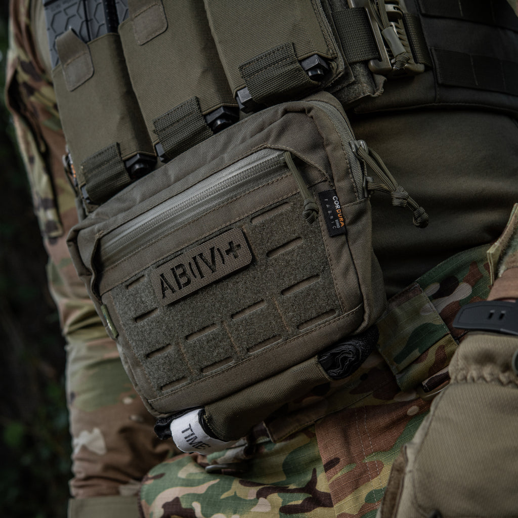 M-Tac нашивка група крові AB (IV) + наскрізна Laser Cut 25х80 Ranger Green