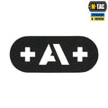 M-Tac нашивка група крові +A+ наскрізна Laser Cut Black