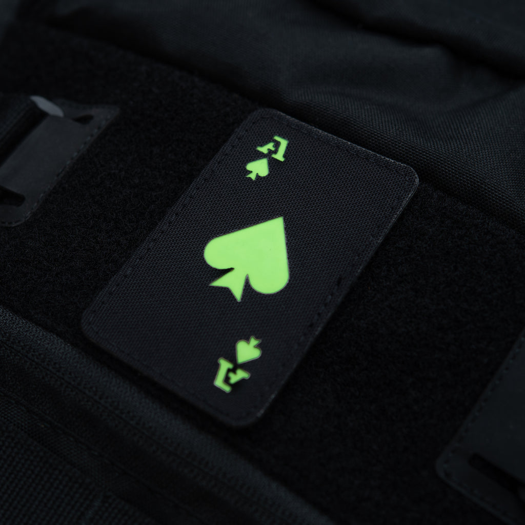 M-Tac нашивка Ace of Spades Laser Cut Black/світлонакопичувач