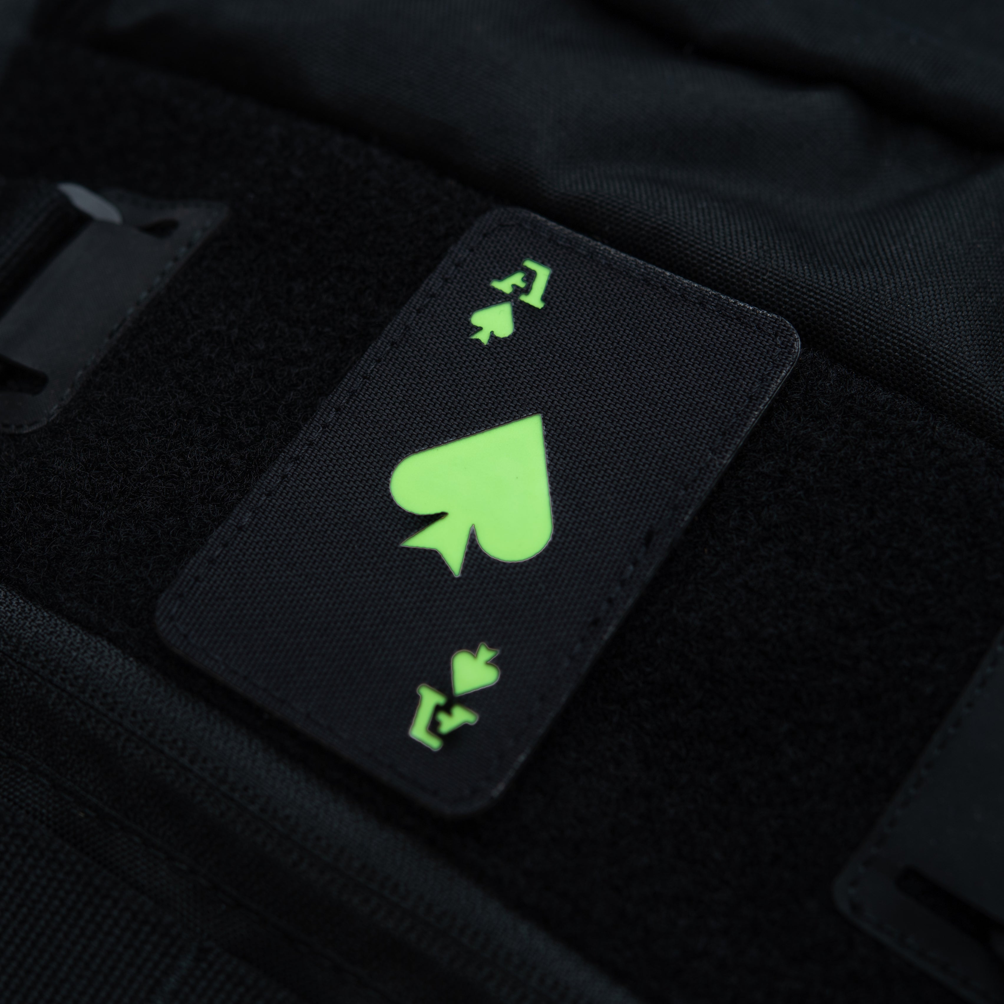 M-Tac нашивка Ace of Spades Laser Cut Black/світлонакопичувач