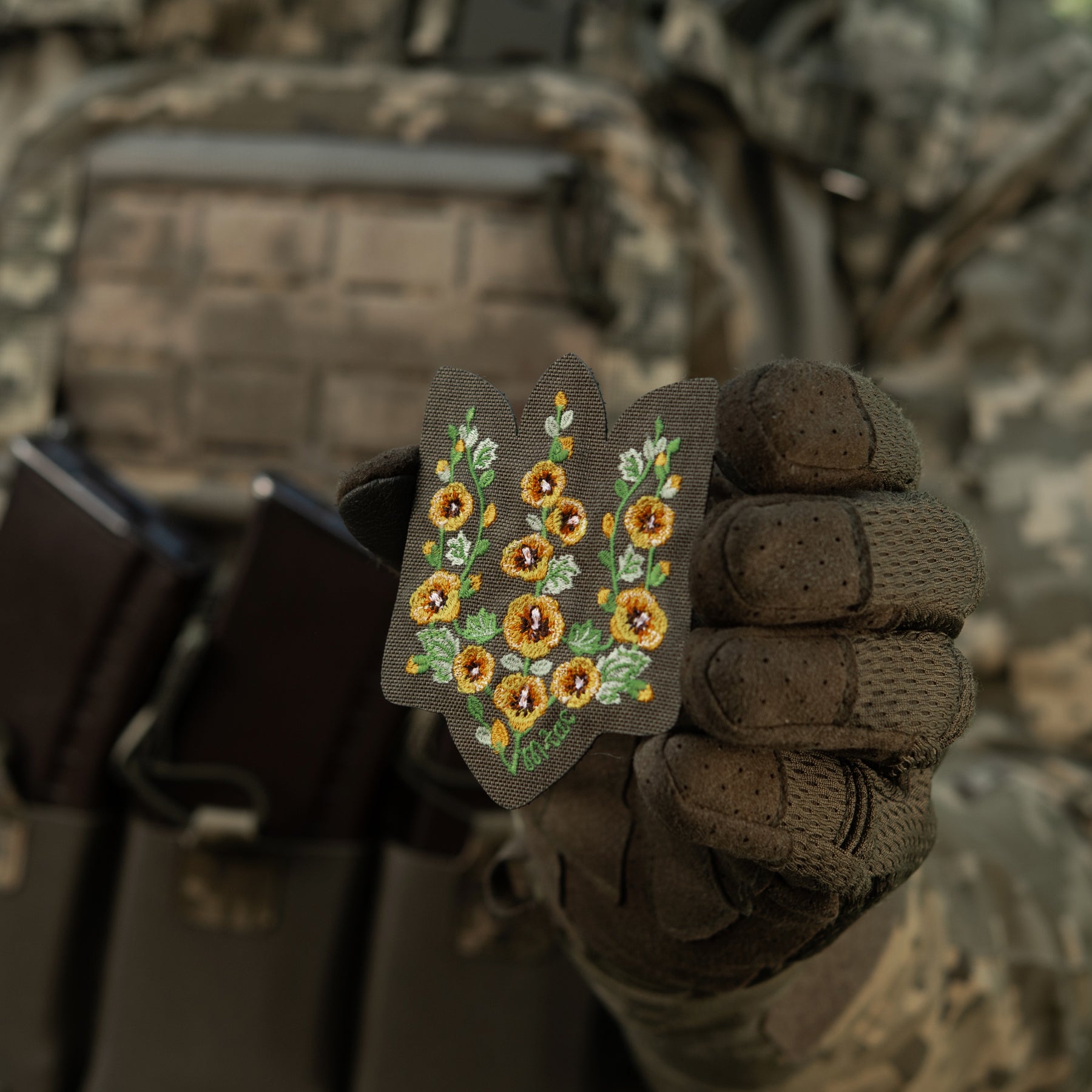 M-Tac нашивка Тризуб Мальви (вишивка) Ranger Green