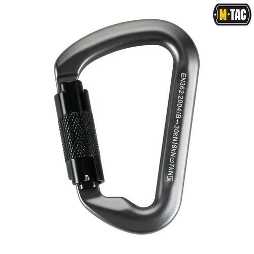 M-Tac карабін 10 см с байонетною муфтою Keylock сірий