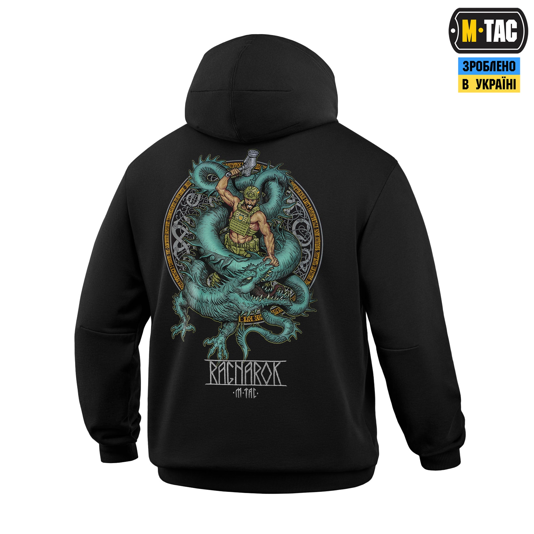 M-Tac кофта Hoodie Ragnarok Cotton Hard Black