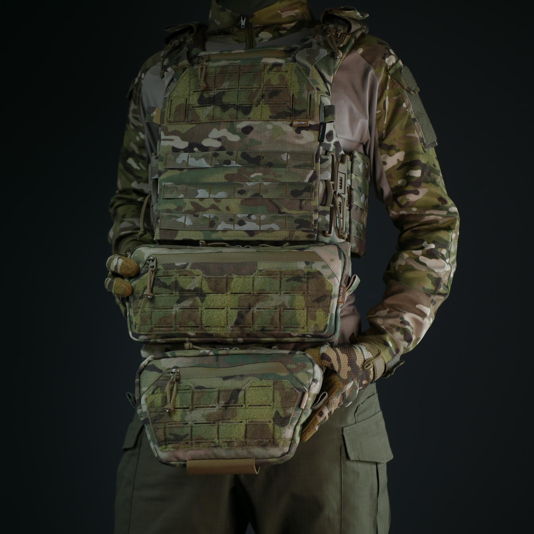 Комплект (захист живота + сумка) Militex Cordura original USA Мультикам розмір (L)