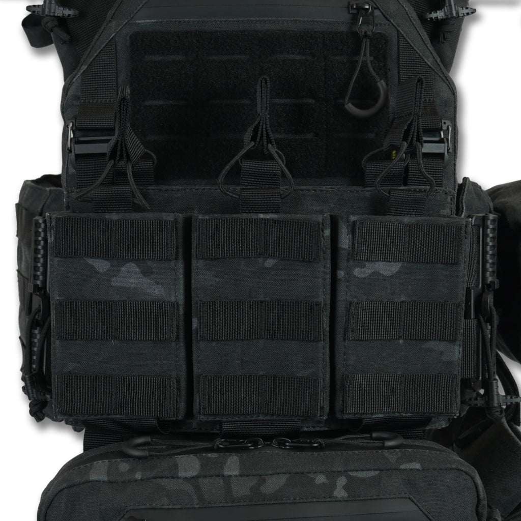 Комплект плитоноска Kiborg GU Gen.2 + 6 підсумків Чорний Мультикам
