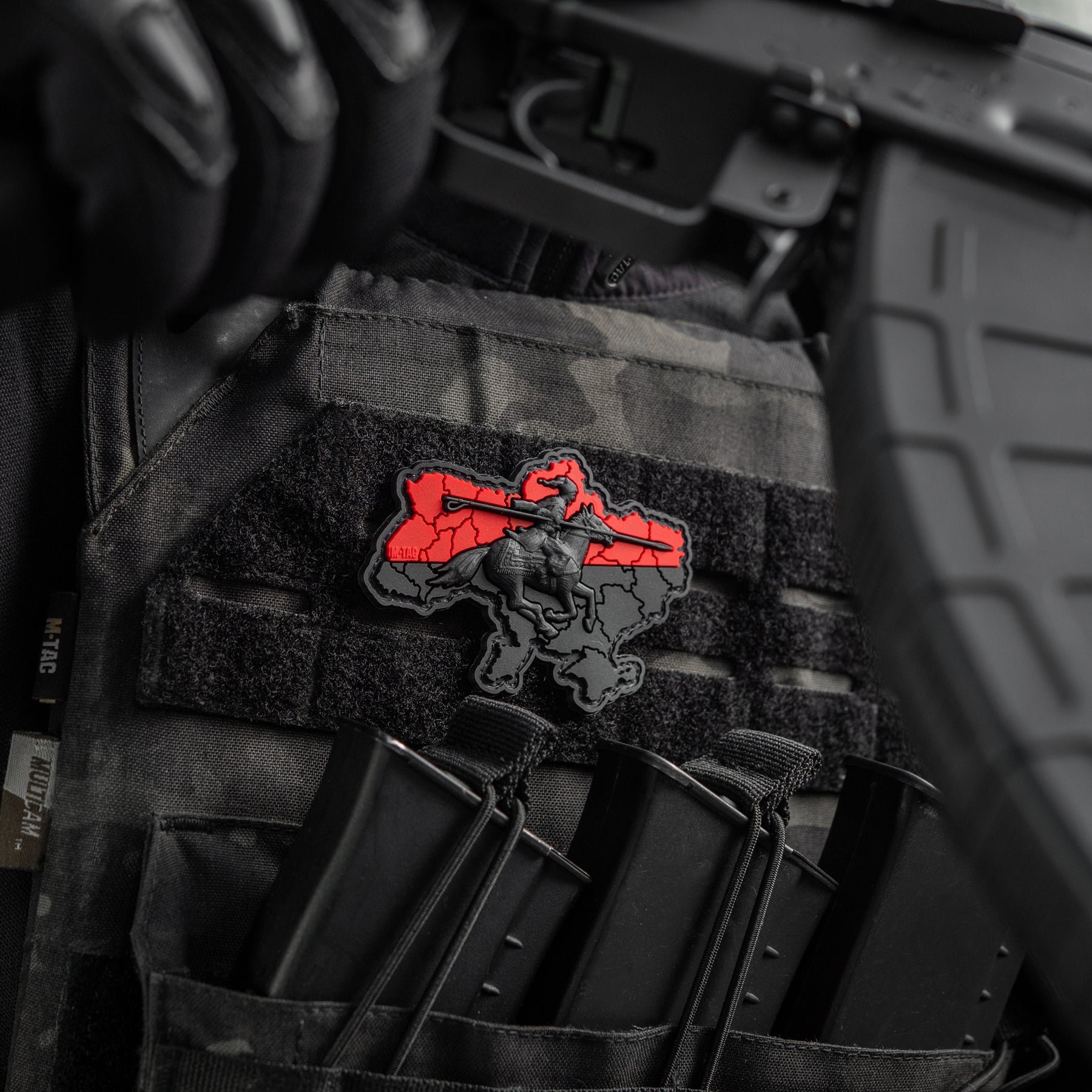 M-Tac нашивка Козацька Україна 3D PVC Red/Black