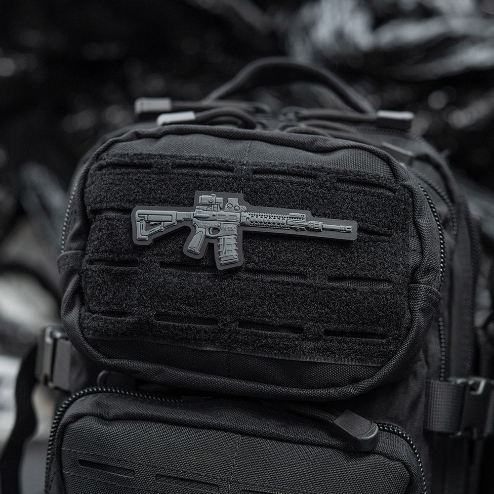 M-Tac нашивка AR-15 3D ПВХ темно-сіра