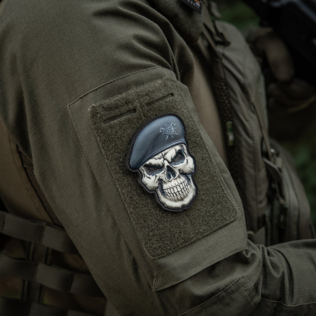 M-Tac нашивка Череп у береті (Гірська піхота)