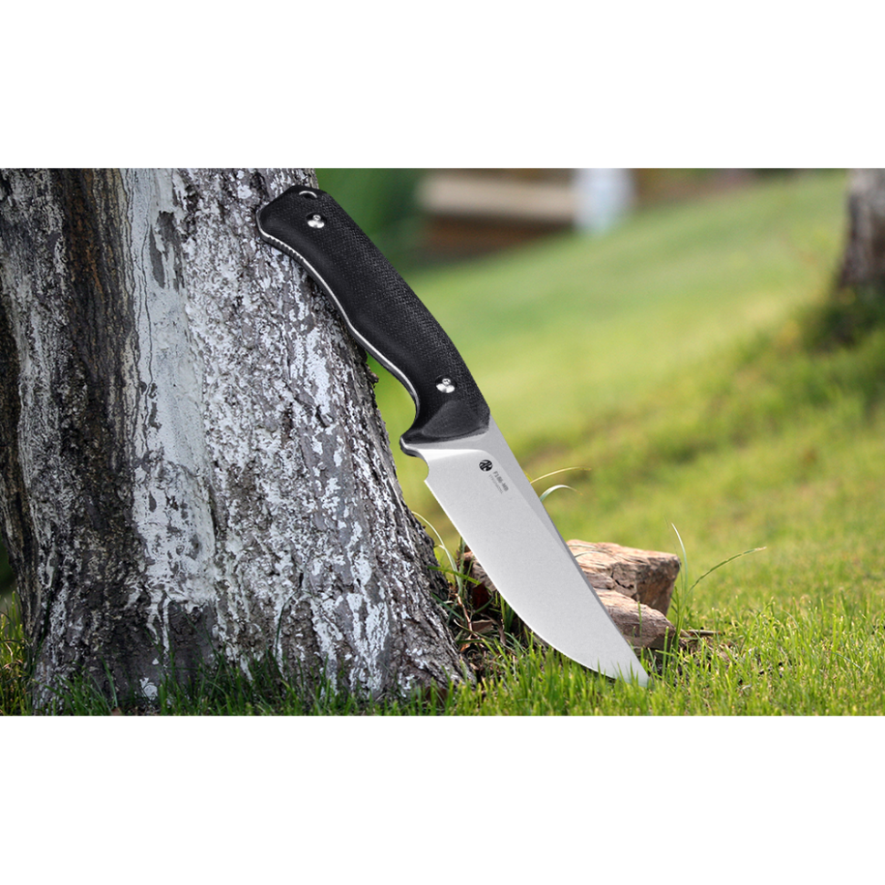 Ніж фіксований мисливський  Ruike F186-MB, (11.8 см) D2 / Micarta чорний