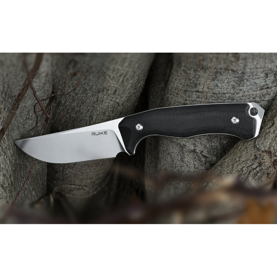 Ніж фіксований мисливський  Ruike F186-MB, (11.8 см) D2 / Micarta чорний