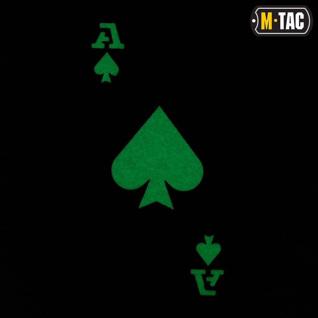 M-Tac нашивка Ace of Spades Laser Cut Black/світлонакопичувач