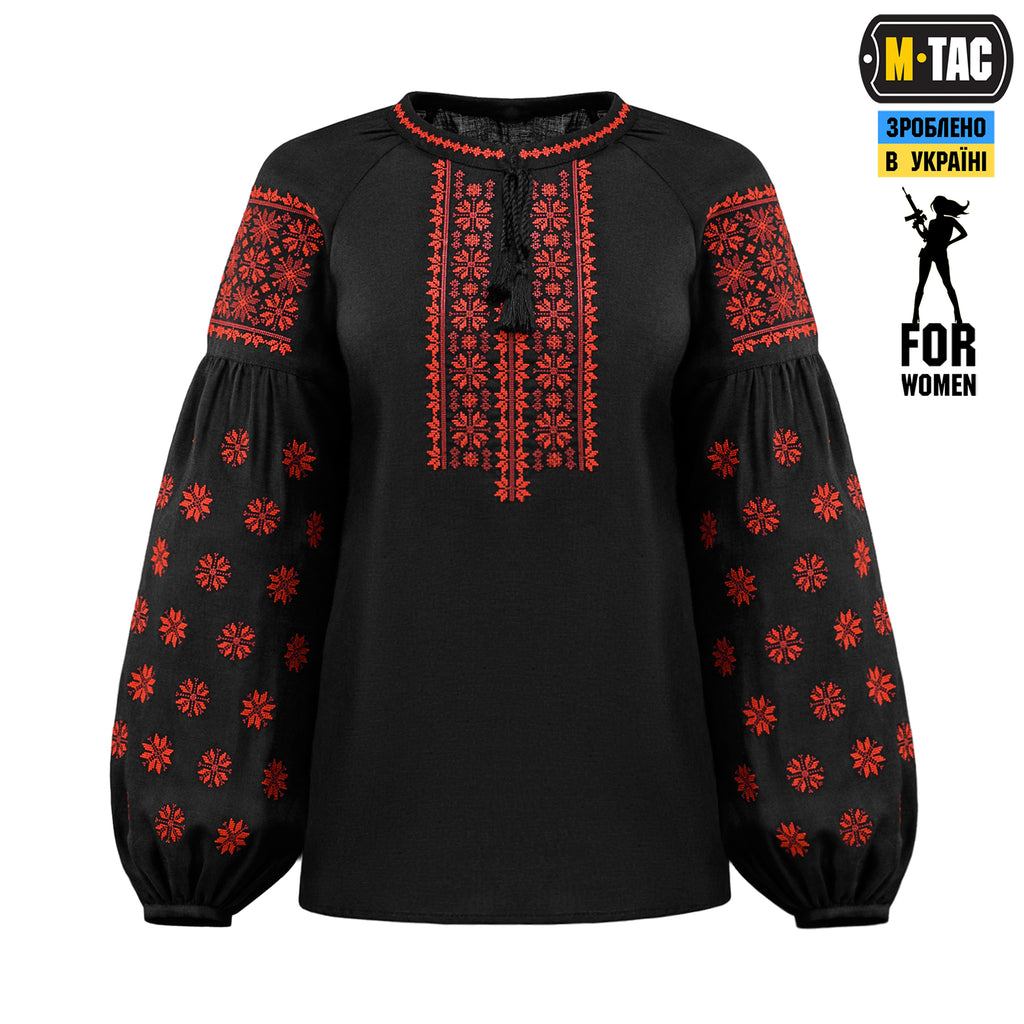 M-Tac вишиванка жіноча 100% льон чорна