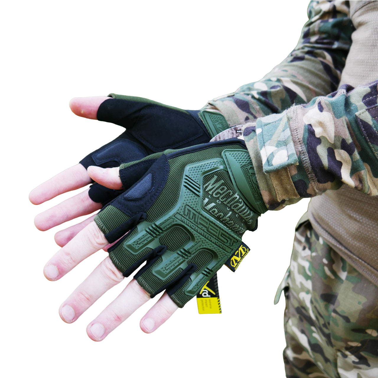 Безпалі рукавиці олива Mechanix MXK-2