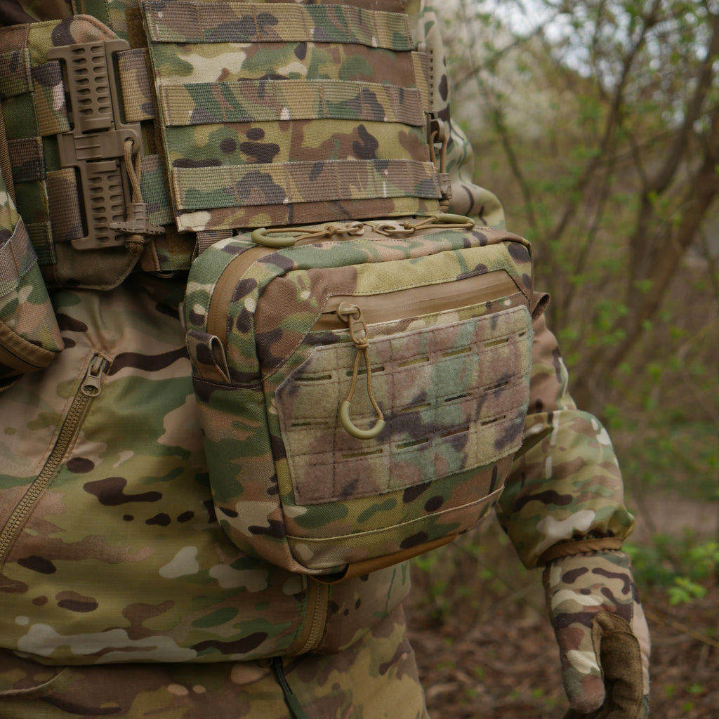 Сумка-напашник XL з балістичним пакетом 1 клас захисту Kiborg GU Сordura Multicam