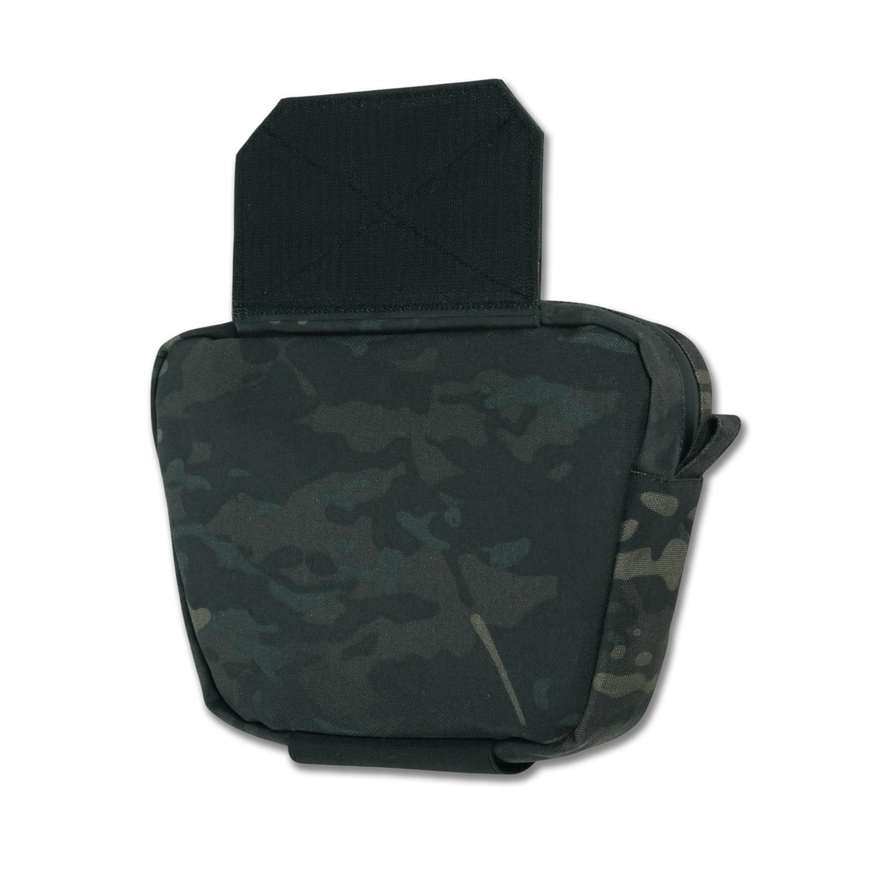 Сумка-напашник M Kiborg з балістичним пакетом 2 клас захисту PE Militex GU Сordura Black Multicam
