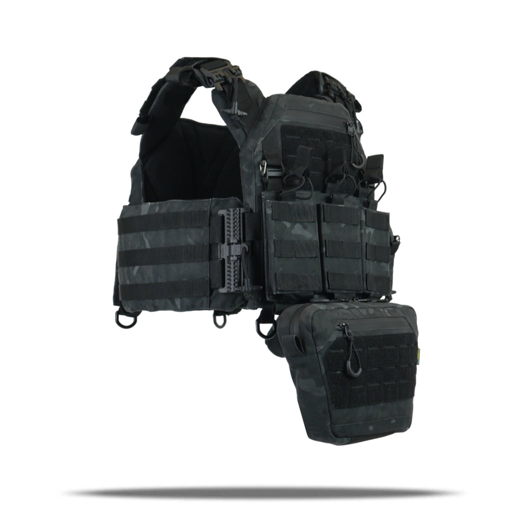 Комплект плитоноска Kiborg GU Gen.2 + 6 підсумків Чорний Мультикам