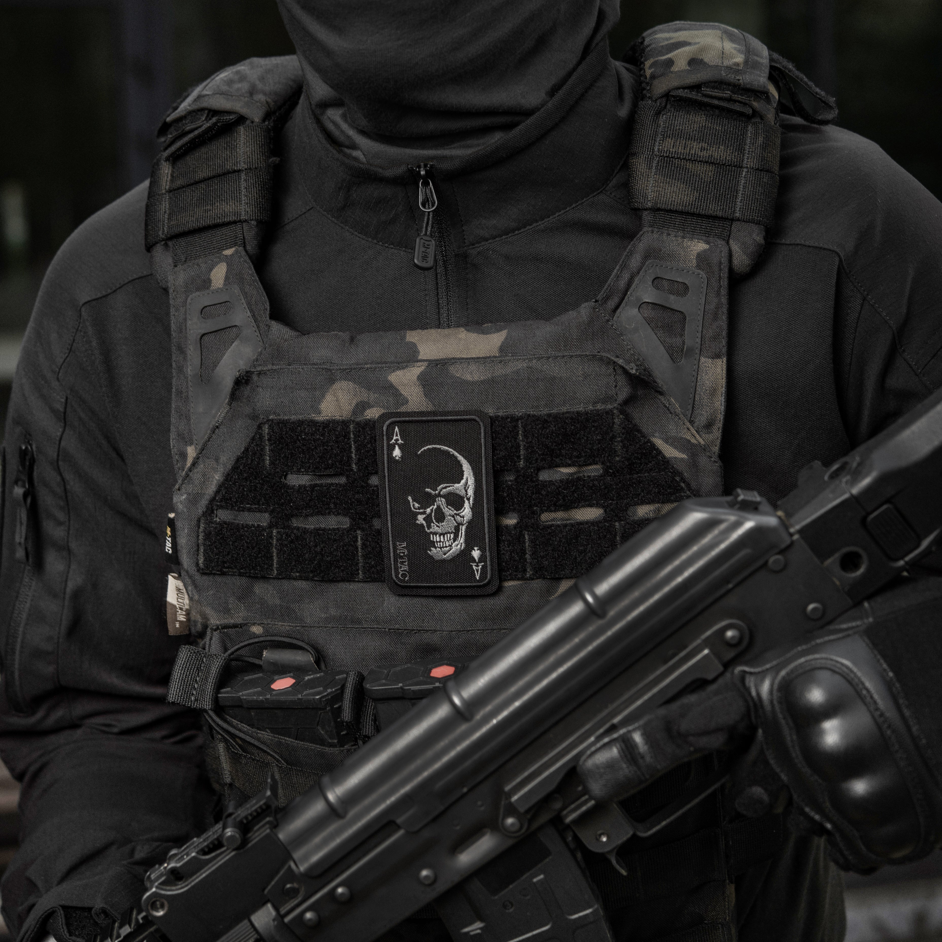 M-Tac нашивка Face of war (вишивка) Black