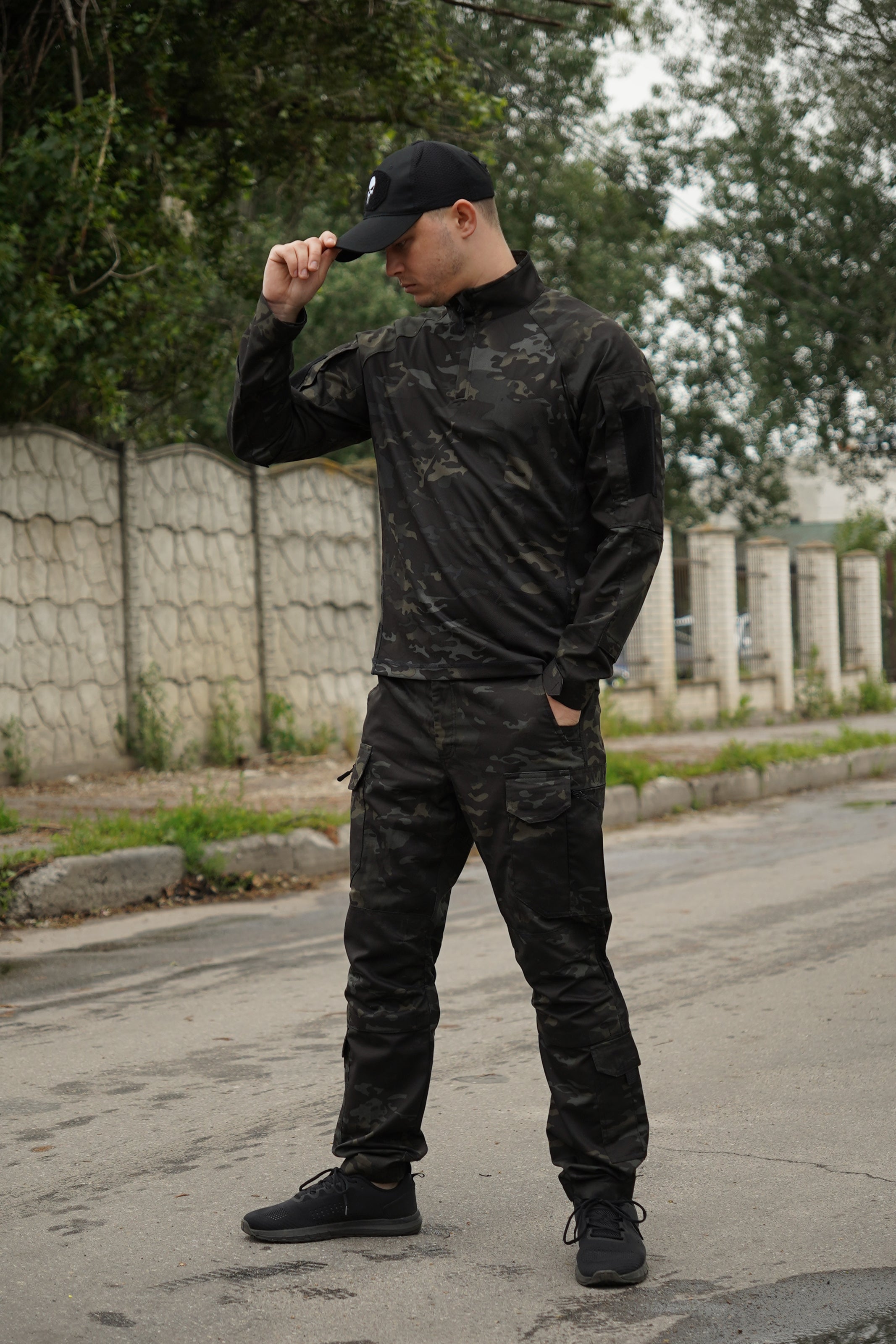 Костюм тактичний Twill FS чорний мультикам ( штани+убакс ) -S