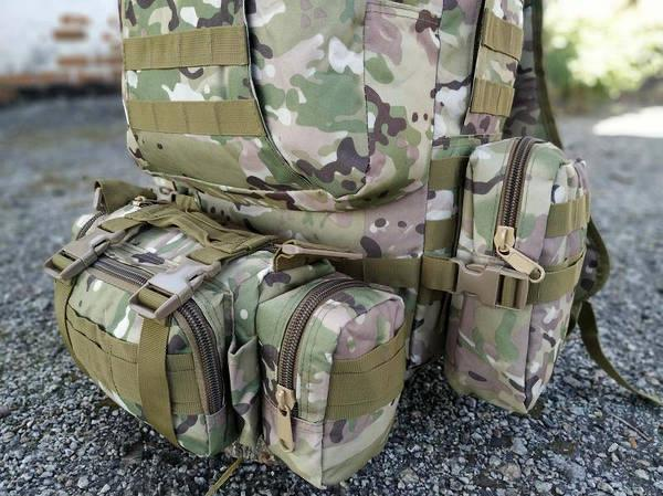 Військово-тактичний рюкзак Molle Assault 55 L+ 3 органайзери Мультикам