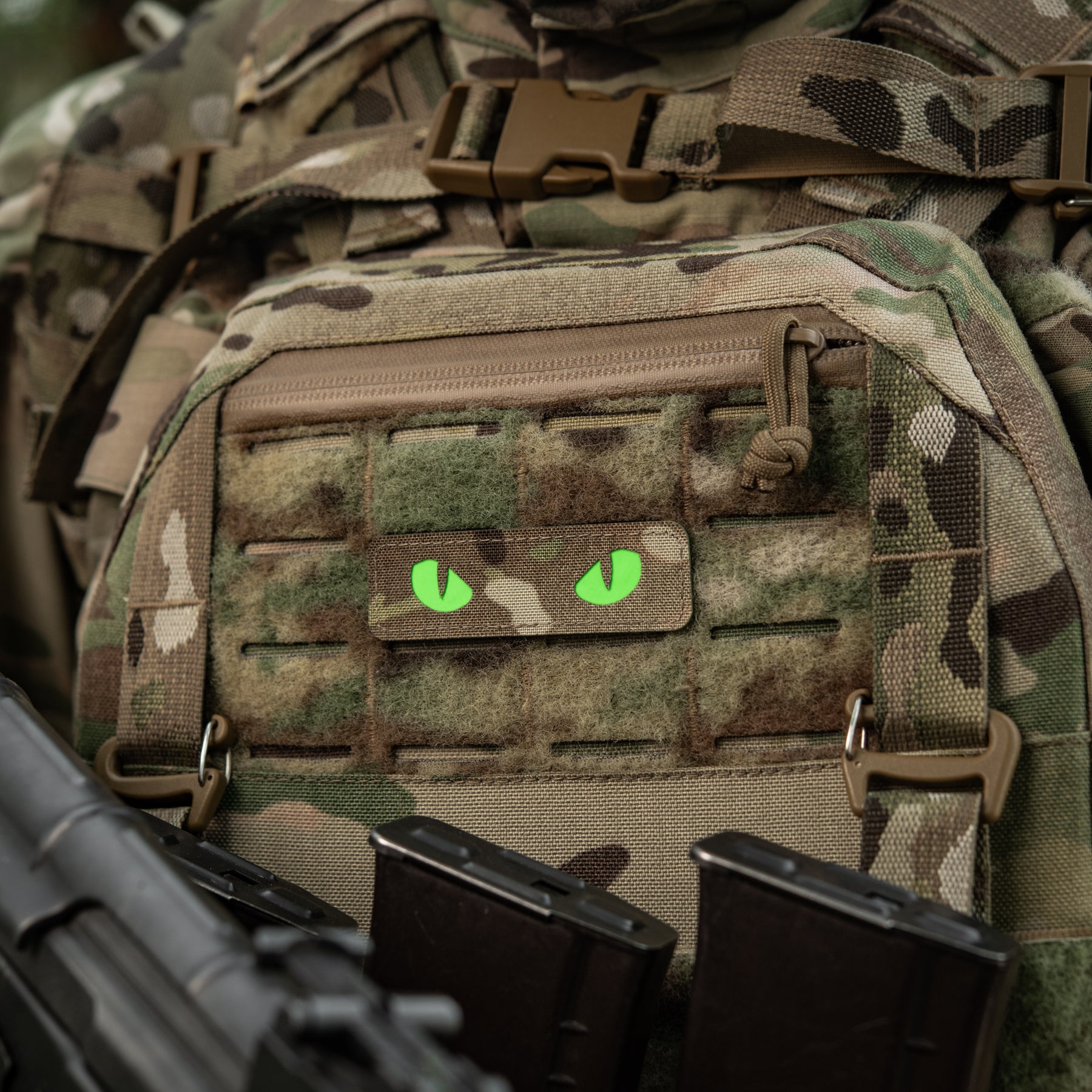 M-Tac нашивка Cat Eyes Laser Cut Multicam/Green/GID