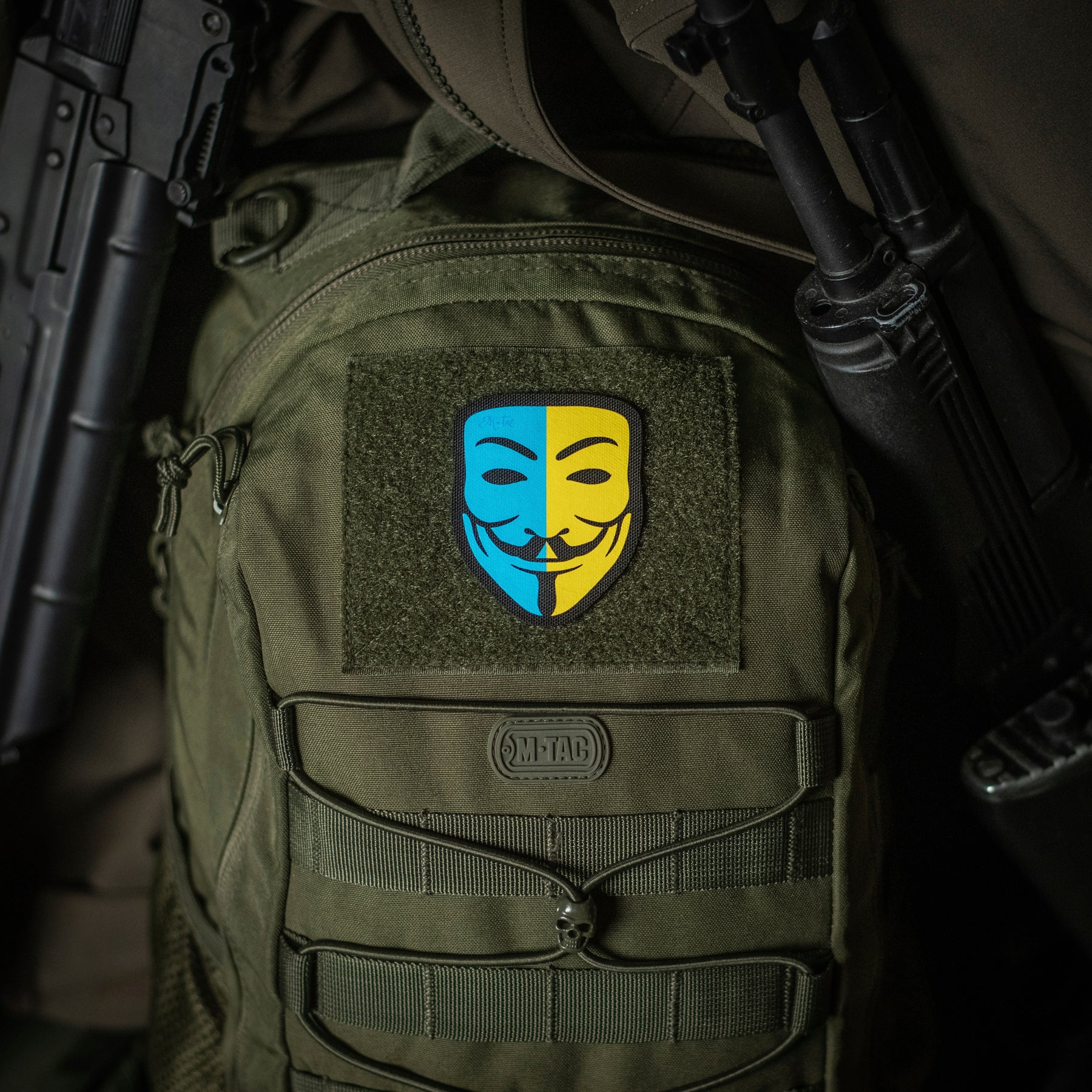 M-Tac нашивка Anonymous Black/Yellow/Blue