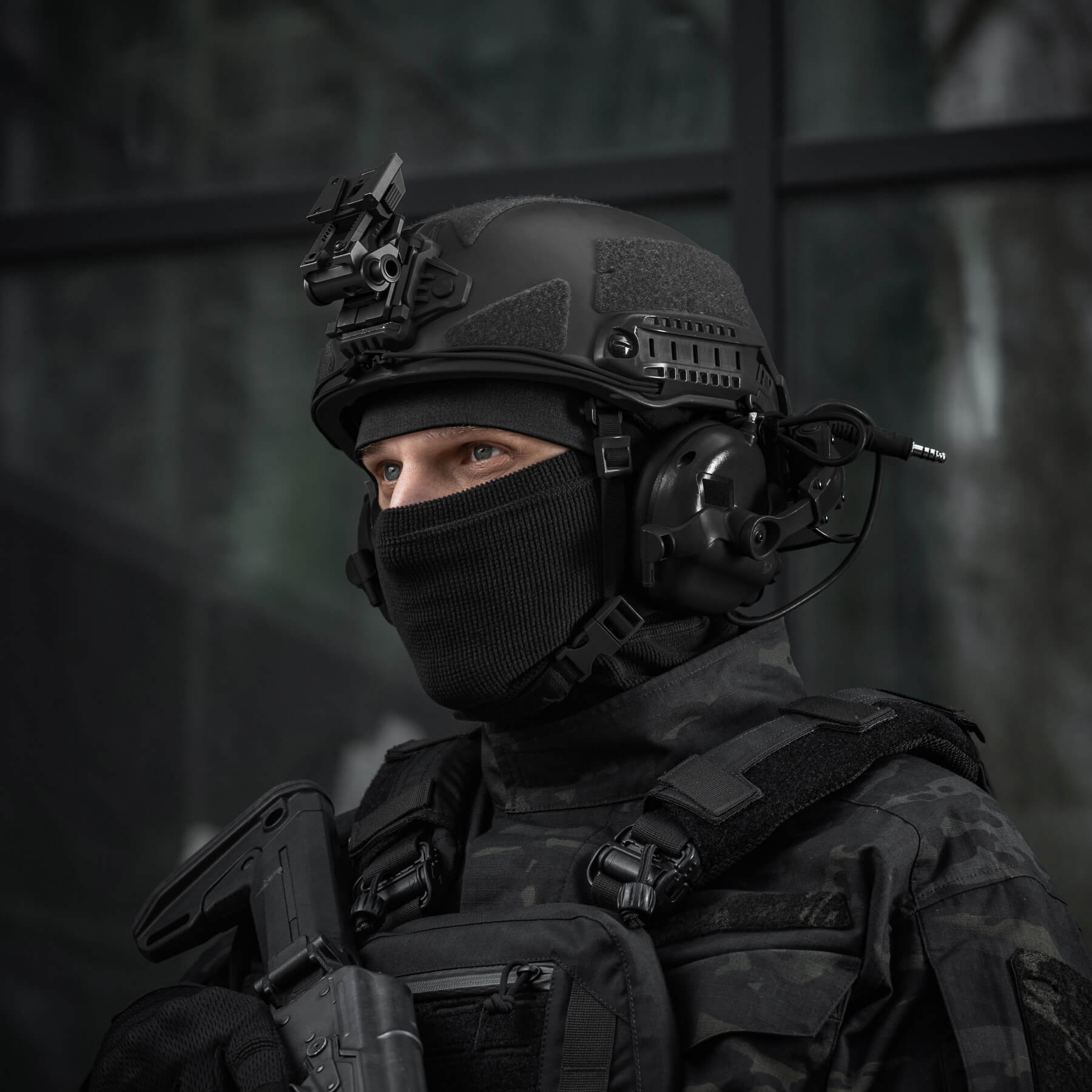 M-Tac шапка-підшоломник мікрофліс ріп-стоп Black