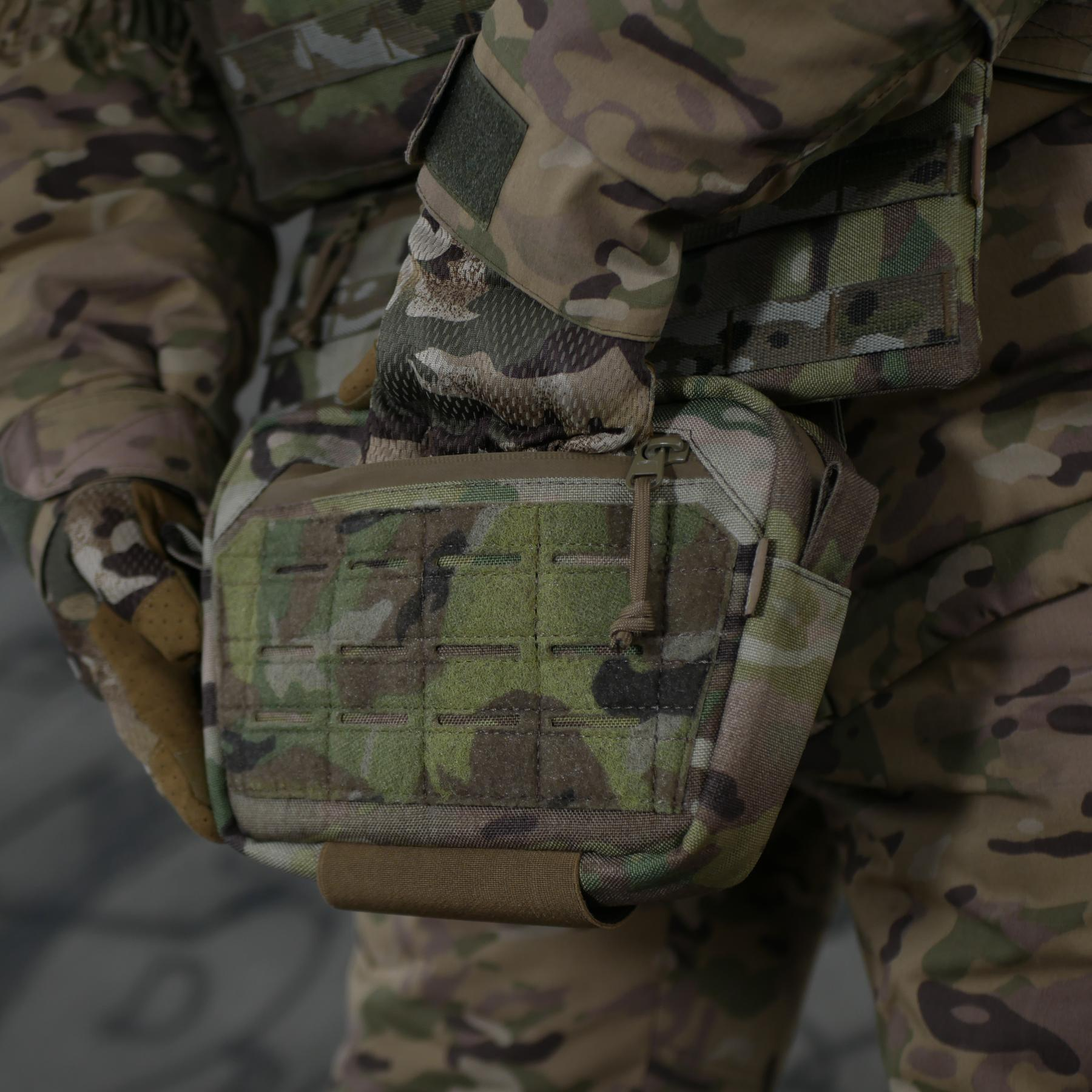 Комплект сумка-напашник M Мультикам + балістичним захистом 2 класу Cordura original USA Militex