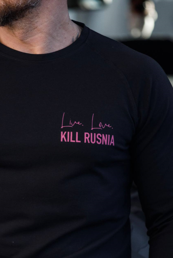 Лонгслів KILL RUSNIA чорний