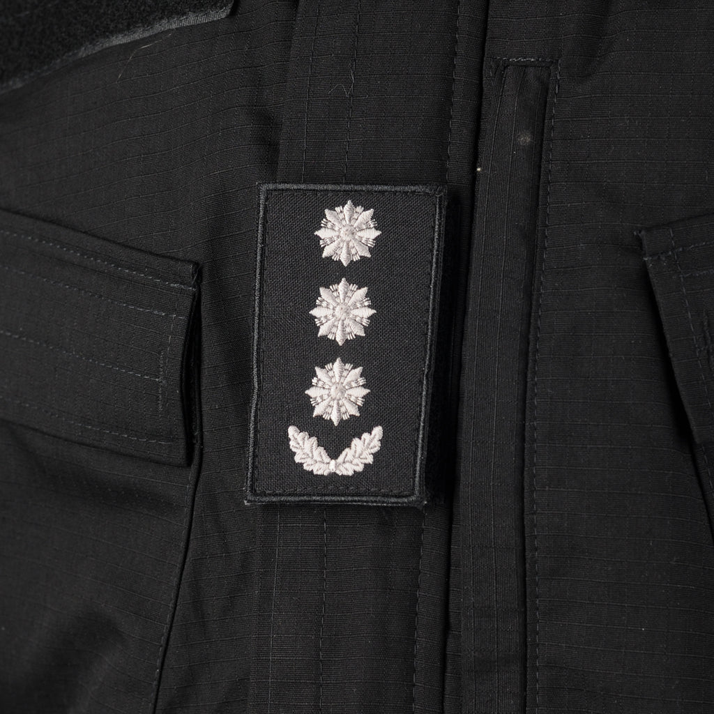 Погони Полковник Поліції (пара) на липучці чорні 10х5см