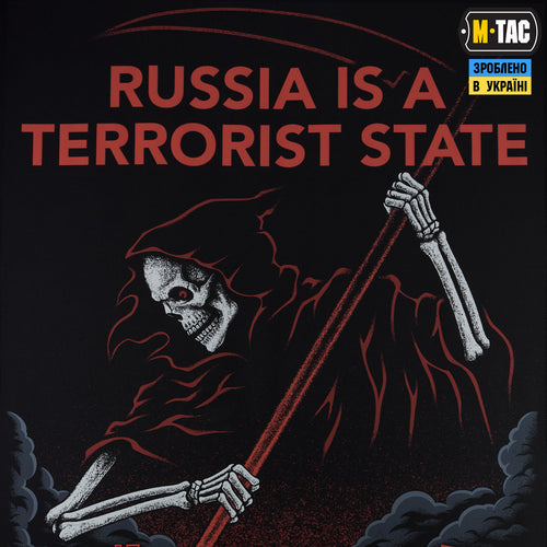 M-Tac банер russia is a terrorist state 900x1300 Black
