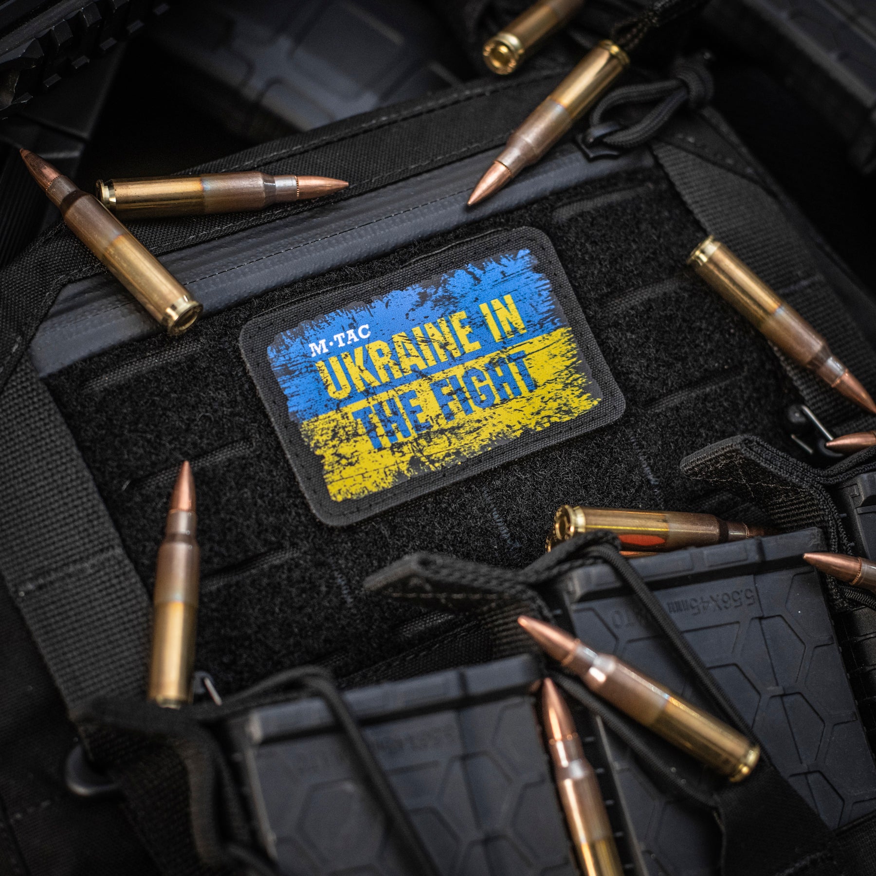 M-Tac нашивка Ukraine in the Fight (80х50 мм)