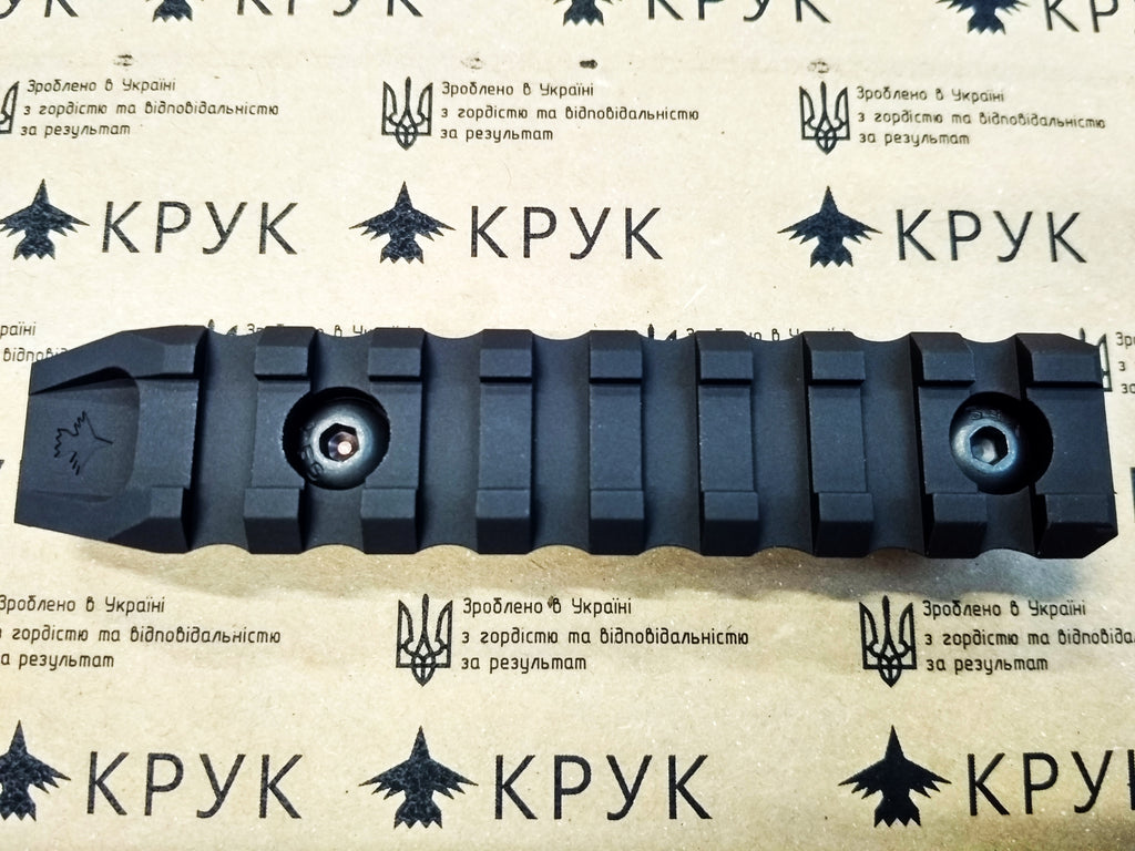 Крук рейка Пікатіні з кріпленням M-Lok чорна (6 слотів, 1 скос)