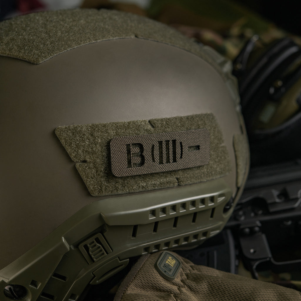 M-Tac нашивка група крові B (III) - наскрізна Laser Cut 25х80 Ranger Green