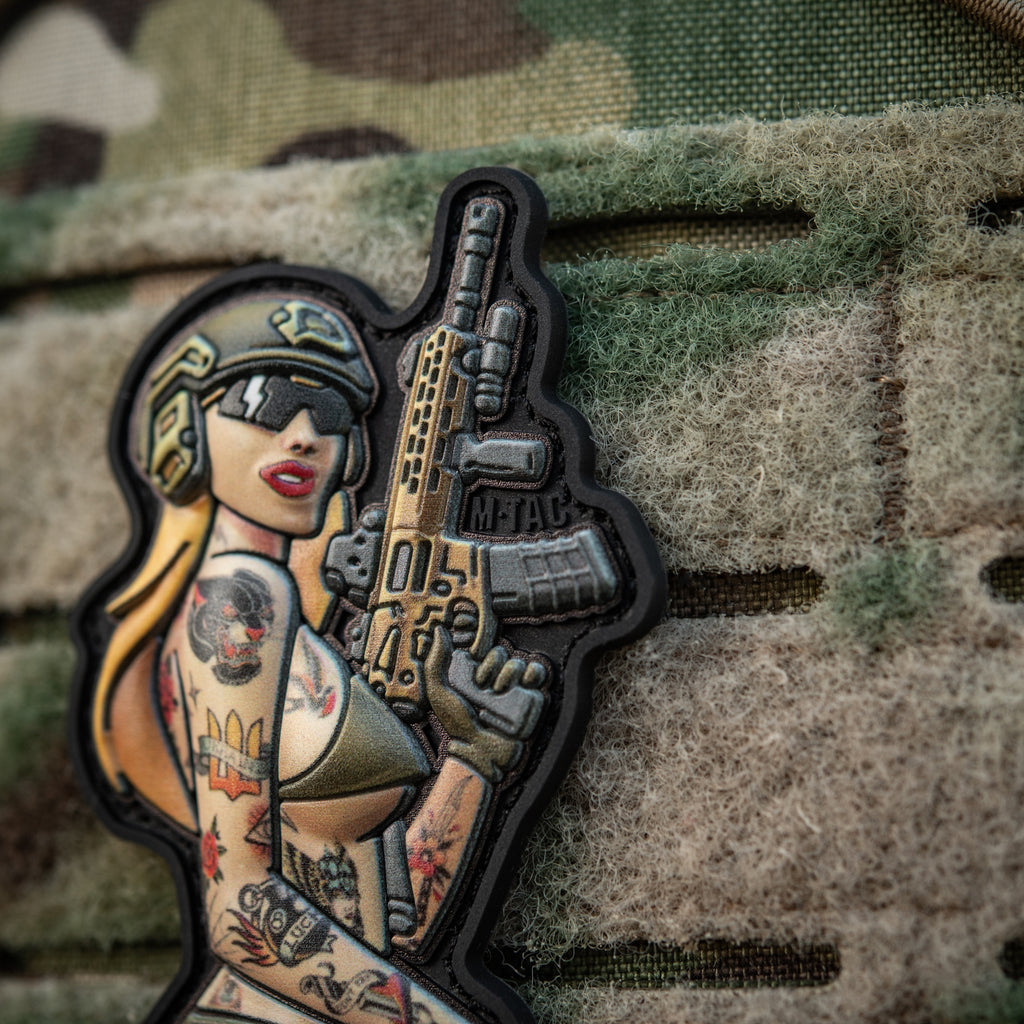 M-Tac нашивка Tactical girl №4 PVC tatoo Пантера