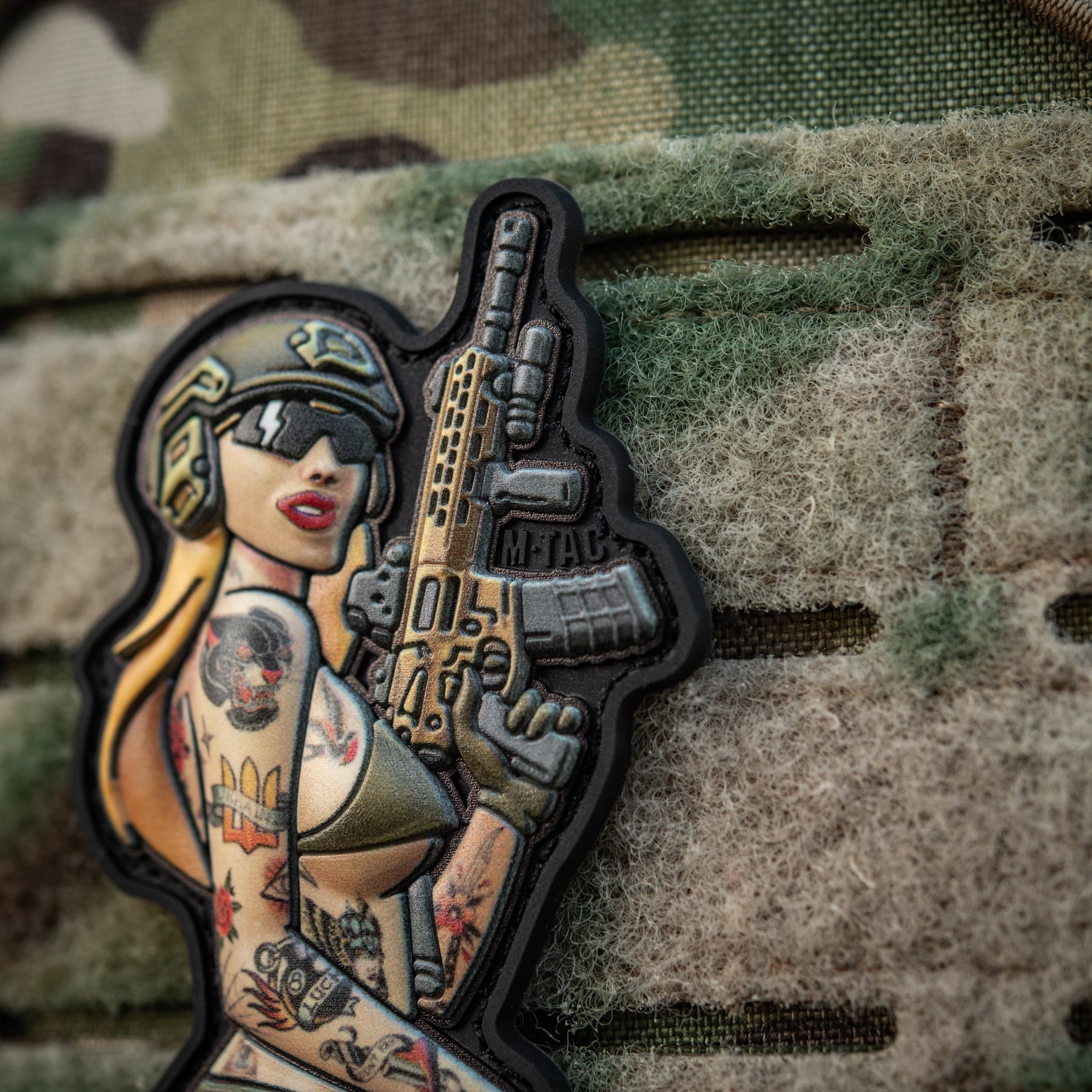 M-Tac нашивка Tactical girl №4 PVC tatoo Пантера