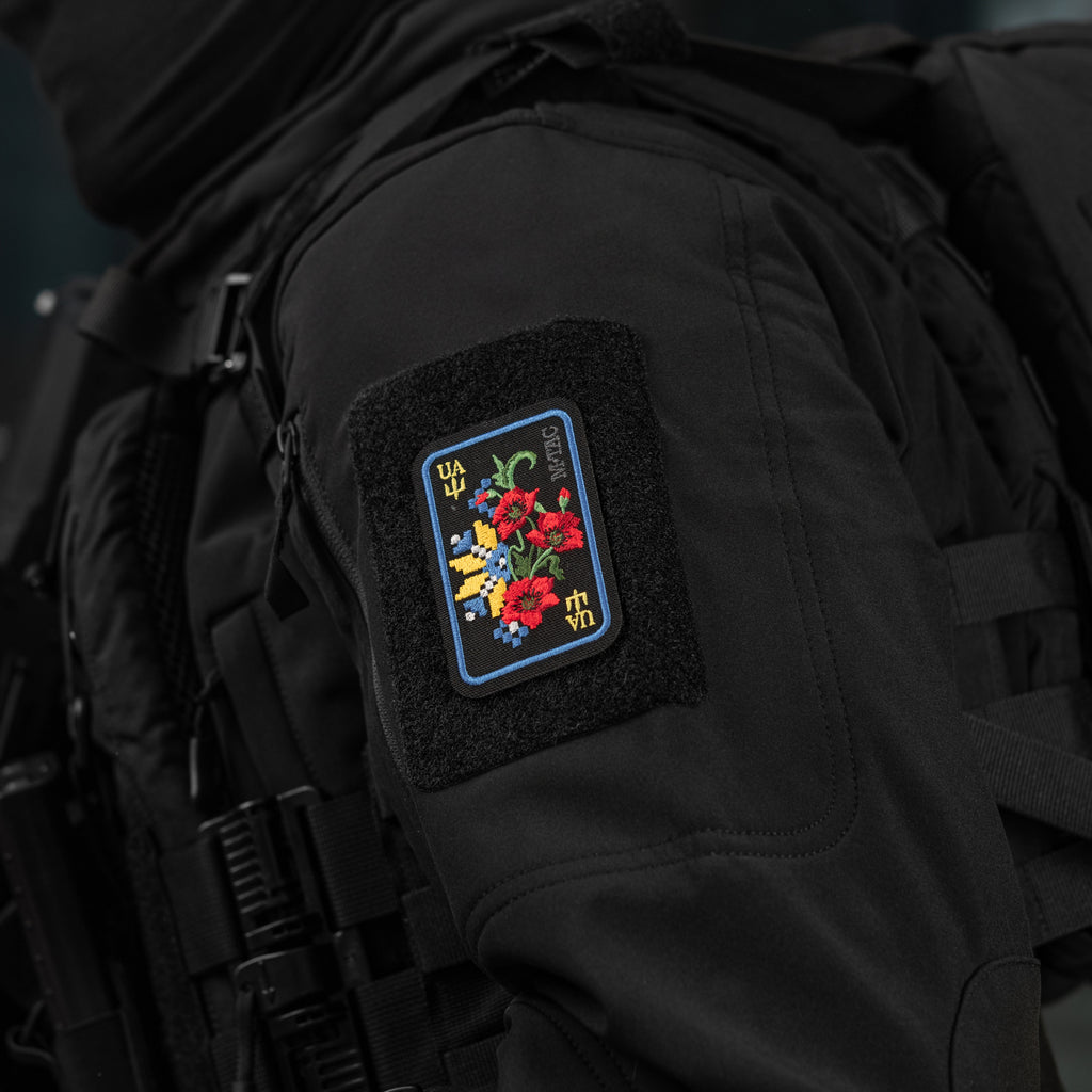 M-Tac нашивка Орнамент Мак (вишивка) Black/Yellow/Blue
