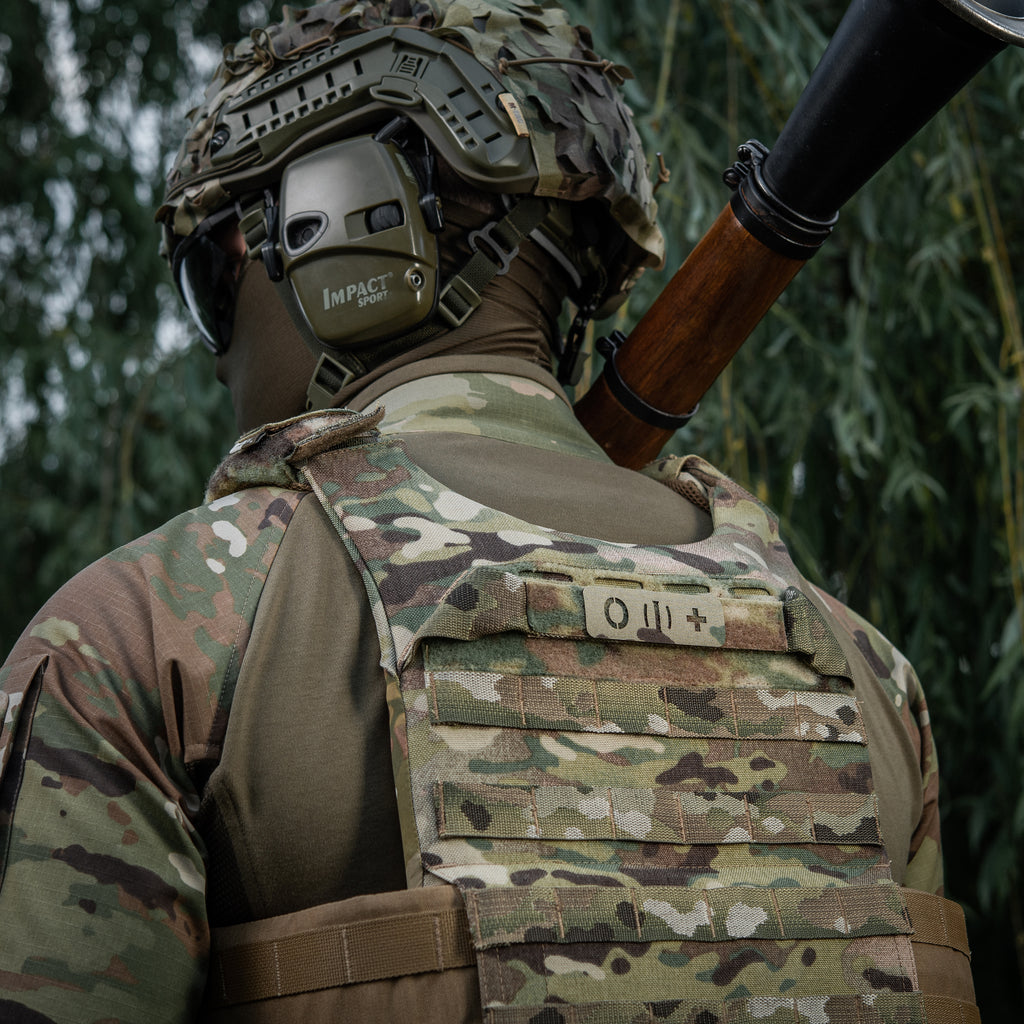 M-Tac нашивка група крові O (I) + наскрізна Laser Cut 25х80 Multicam